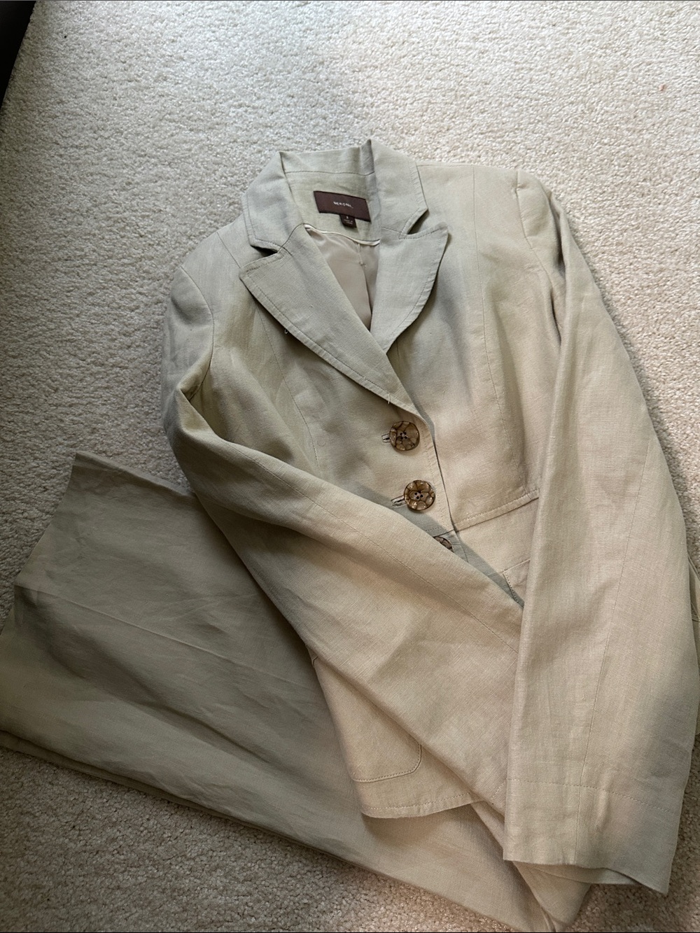 Merona women’s linen suit Light Tan